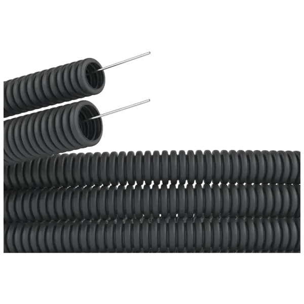 Труба ПНД легкая черная D=32 с протяжкой, не распространяющая горение