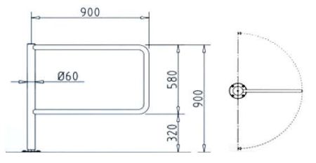 Калитка механическая dormakaba Charon HSD-L01