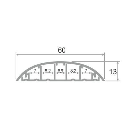 Универсальный алюминиевый порог для пола с кабель-каналом ПО 62, 2,7 м Универсальный алюминиевый порог для пола с кабель-каналом ПО 62, 2,7 м
