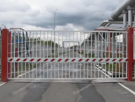 Противотаранные ворота ВПО-L откатные, электромеханические