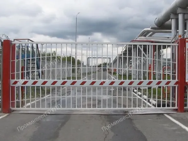 Противотаранные ворота ВПО-L откатные, электромеханические Противотаранные ворота ВПО-L откатные, электромеханические