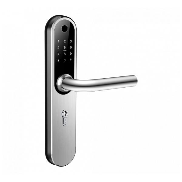 Электронный биометрический замок Novilock Home Plus v.4239 silver, под DIN цилиндр,IP55