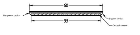 Комплект для защиты места сварки Hyperline FO-FFSPS-60, КДЗС (60 мм) (100 шт.)
