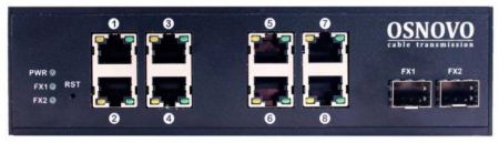 Промышленный коммутатор Gigabit Ethernet Osnovo SW-70802/I на 10 портов