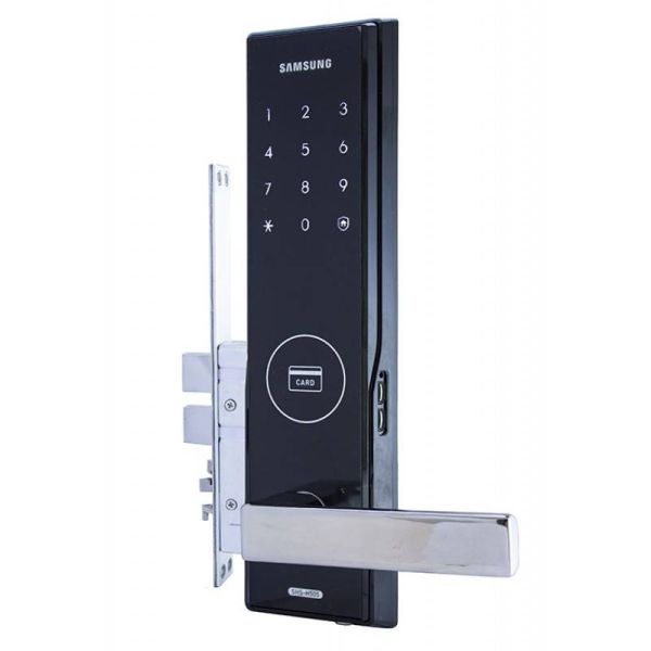 Электронный замок Samsung SHS-H505 FBK/EN (SHS-5050), двухригельный, врезной, с ручкой