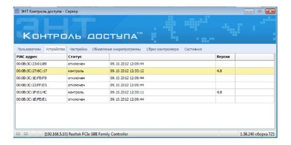 Энт контроль доступа - серверная часть программного обеспечение для СКУД ЭРА