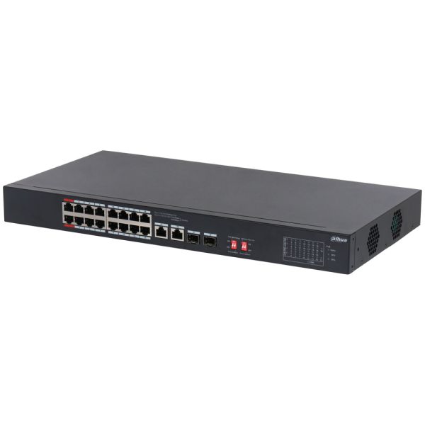 PoE-коммутатор 16-портовый Dahua DH-S3218-16ET-135, неуправляемый