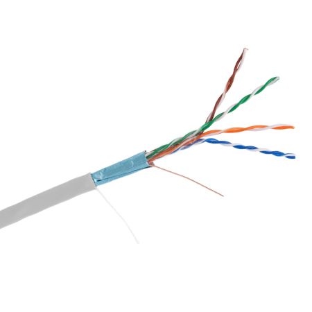 Кабель витая пара F/UTP Cat5e Netlan EC-UF004-5E-PVC-GY, экранированный, внутренний