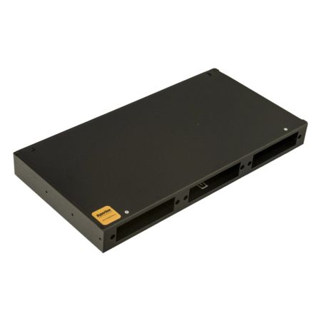 Бокс оптический Hyperline FO-19R-1U-3xSLT-W140H42-24UN-BK универсальный 19", 8 до 24 портов