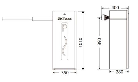 Комплект автоматического шлагбаума ZKTeco CMP200 с телескопической стрелой 4.5 метра