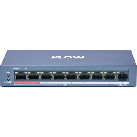 PoE-коммутатор 8-портовый iFlow F-SW-EU209POE-V/L, L2, неуправляемый