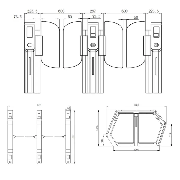 Турникет распашной Avix Omega (AV.SG.6627) Турникет распашной Avix Omega (AV.SG.6627)