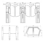 Турникет распашной Avix Omega (AV.SG.6627) Турникет распашной Avix Omega (AV.SG.6627)