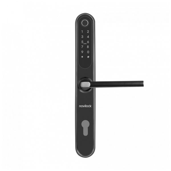 Электронный биометрический замок Novilock Smart Fast v.4238 black, под DIN цилиндр, IP66