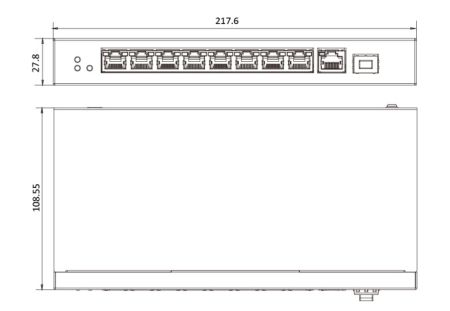 Неуправляемый 8-портовый PoE коммутатор HikVision DS-3E0510P-E/M