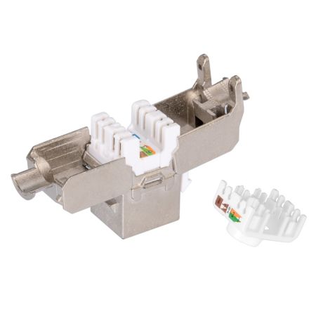 Модуль коммутационный ЛЮ-МКС-6Э.8К.Би, тип Keystone 180°, FTP,, кат.6, самозажимной