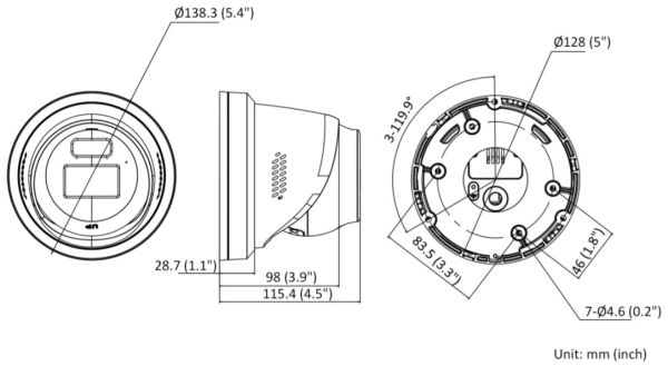 Уличная IP-камера 4Мп ColorVu HiWatch IPC-T042C-G2/SUL (2.8 мм) со стробоскопом и динамиком