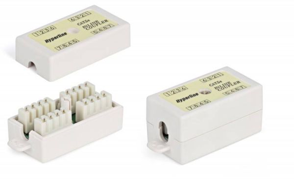 Проходной адаптер (coupler) CA-IDC-C5e-WH, Dual IDC