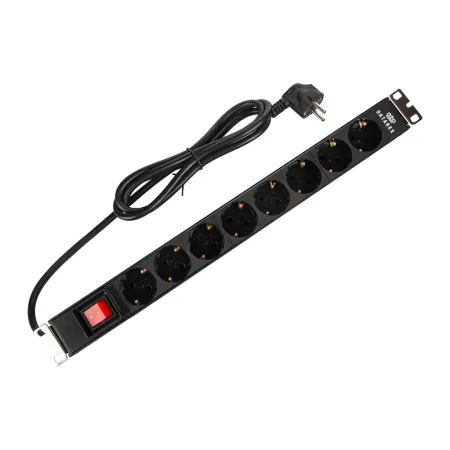 Блок розеток 19" Datarex DR-432121, 8 розеток Блок розеток 19" Datarex DR-432121, 8 розеток