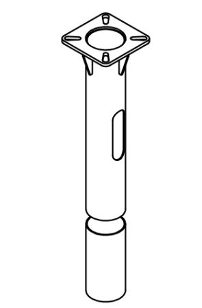 Закладная деталь фундамента ЗДФ/ФМ-0,133(3,0/3,5)-1,5 (250х150-200)