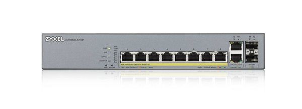 Управляемый PoE-коммутатор 8-канальный Zyxel GS1350-12HP