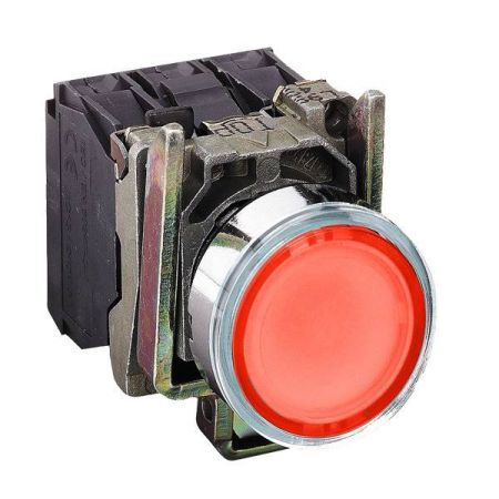 Кнопка Schneider Electric XB4BW33B5 c возвратом, с подсветкой 22мм красная
