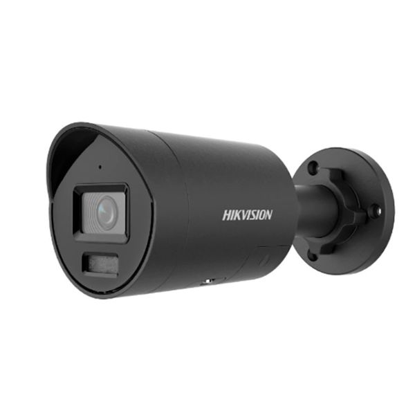 Сетевая IP-видеокамера ColorVu 4Мп HikVision DS-2CD2047G2H-LIU/SL (2.8 мм), черная с интеллектуальной гибридной подсветкой