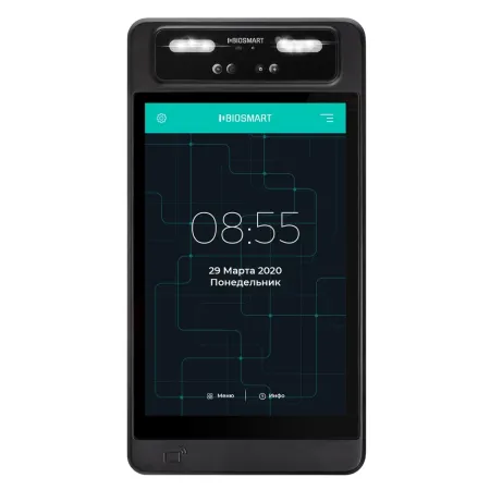Терминал биометрический BioSmart Quasar MF идентификации по лицу, RFID-картам и смартфону