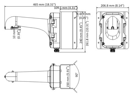 Угловой кронштейн HikVision DS-1604ZJ-corner для PTZ камер