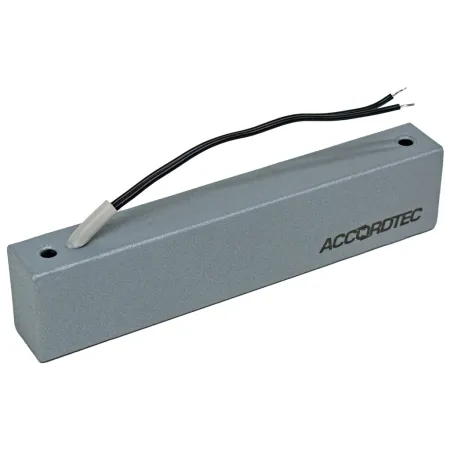Электромагнитный замок AccordTec ML-180K с планкой, серебряный металлик Электромагнитный замок AccordTec ML-180K с планкой, серебряный металлик