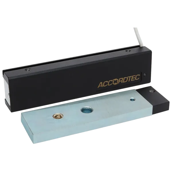Электромагнитный замок AccordTec ML-200K-3 Premium Black с уголком