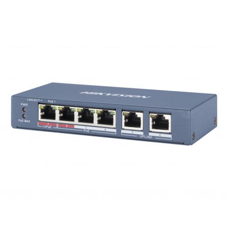 Неуправляемый Hi-PoE-коммутатор HikVision DS-3E0106HP-E