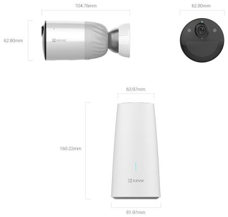 Беспроводная Wi-Fi камера Ezviz BC1 kit с базовой станцией