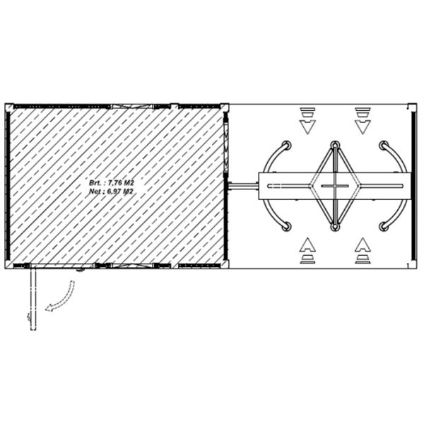 Мобильный бокс с офисом Came Ozak Container 6M C (PSGC6MC)