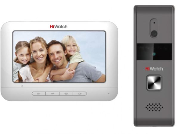 Аналоговый комплект домофонии HiWatch DS-D100KF с памятью 200 снимков (панель+монитор)