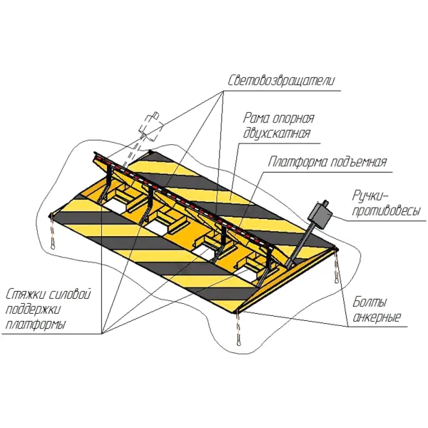 Дорожный блокиратор Скат-М механический, накладной