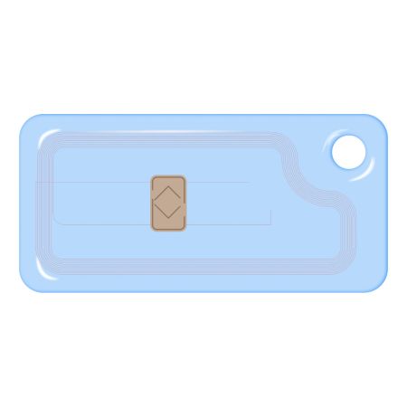 Бесконтактный RFID-брелок SMARTTAG Caramel с двойным чипом Mifare 1k + Em-Marine, прозрачный