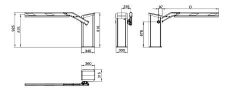 Шлагбаум автоматический Magnetic Parking Pro, 1.3 сек., со стрелой 3 м