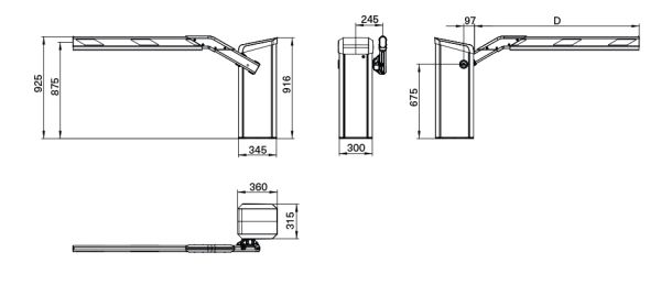 Шлагбаум автоматический Magnetic Parking Pro, 1.3 сек., со стрелой 3 м