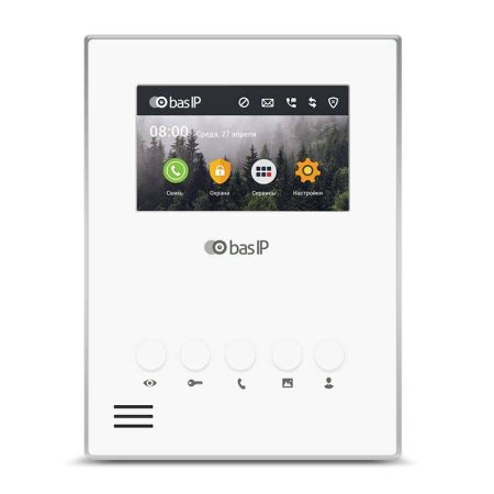Видеодомофон BAS-IP AU-04LA White