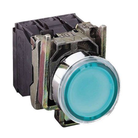 Кнопка Schneider Electric XB4BW33B5 c возвратом, с подсветкой 22мм синяя